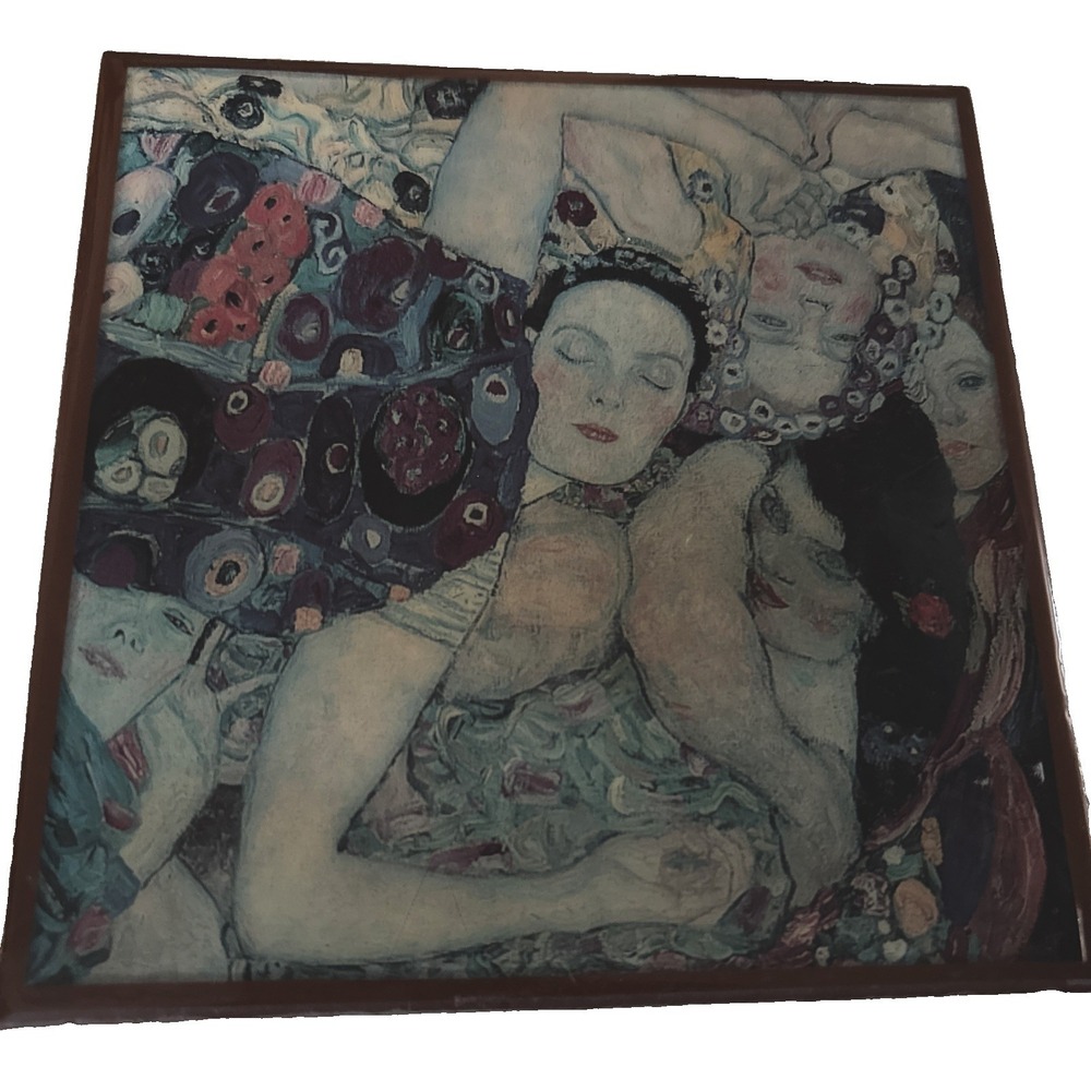 Art souvenir decor terracotta tile 6" x 6" The Virgin Gustav Klimt Italy 264-352
